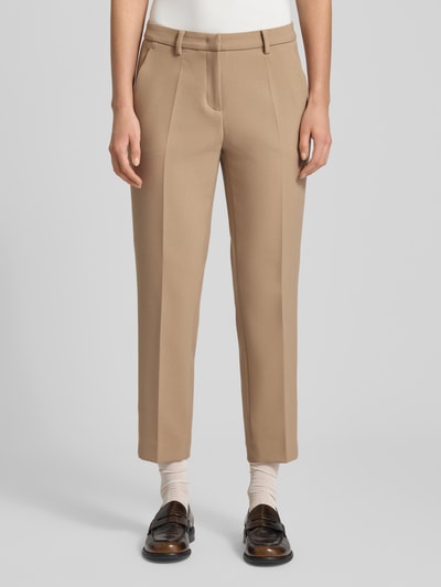 Cambio Spodnie materiałowe w kant model ‘KRYSTAL’ Camel 4