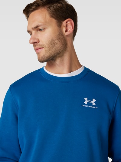 Under Armour Sweatshirt mit Label-Print Modell 'Essential' Petrol 3