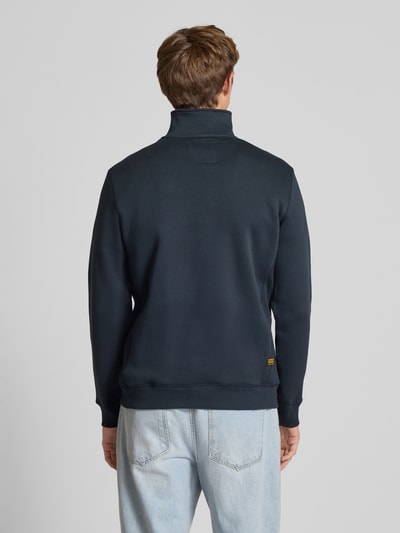 G-Star Raw Sweatshirt mit Troyer-Kragen und Logo-Stitching Marine 5