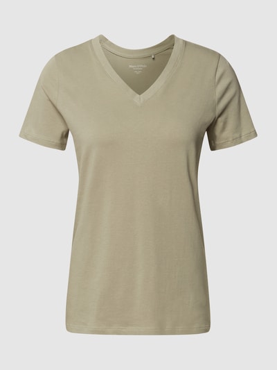 Marc O'Polo T-Shirt mit V-Ausschnitt Khaki 2