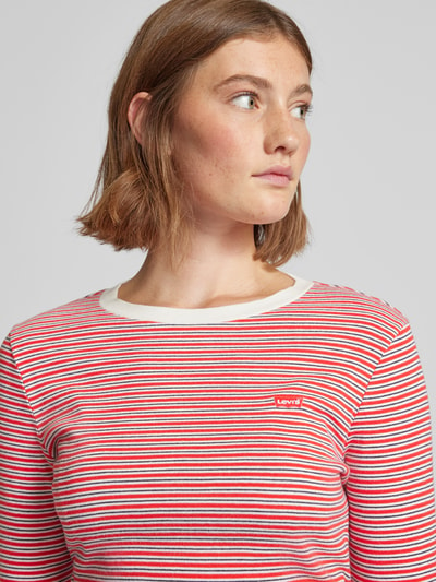 Levi's® Shirt met lange mouwen en labelpatch, model 'ESSENTIAL' Rood - 3