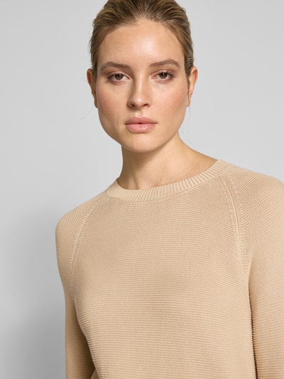 BOSS Strickpullover mit Raglanärmeln Modell 'Fovila' Beige 3