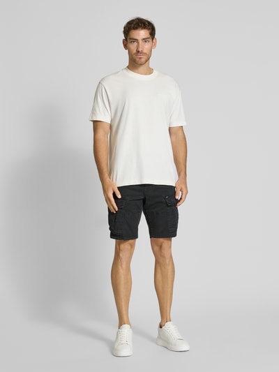 Petrol Bermuda met cargozakken en riem Zwart - 1