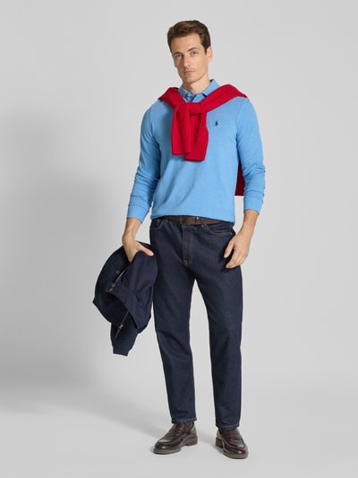 Polo Ralph Lauren Poloshirt mit Label-Stitching Hellblau 1