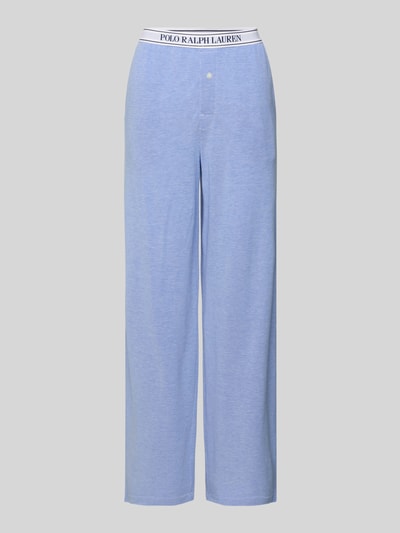 Polo Ralph Lauren Spodnie od piżamy z prostą nogawką i elastycznym pasem z logo Niebieski 1