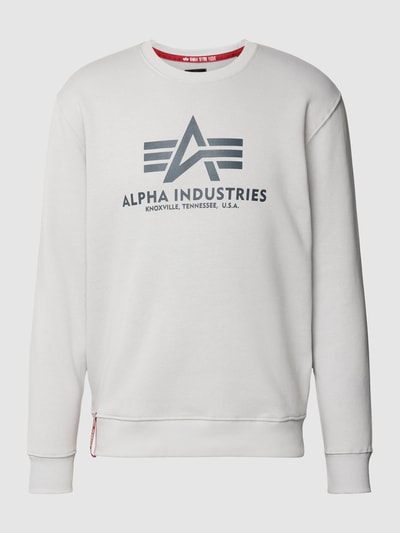 Alpha Industries 'BASIC SWEATER' mit Logo-Print  Hellgrau 2