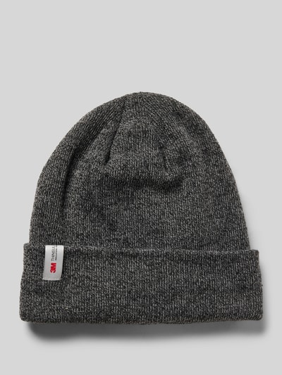 Müller Headwear Beanie met labeldetail Antraciet - 1