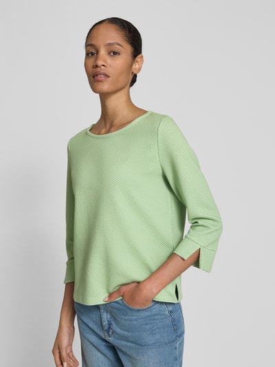 Tom Tailor Regular fit sweatshirt met 3/4-mouwen Lichtgroen - 3