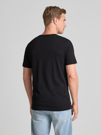 SELECTED HOMME Regular fit T-shirt van puur katoen in een set van 3 stuks Zwart - 5