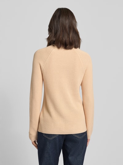 Zero Strickpullover mit V-Ausschnitt Apricot 5