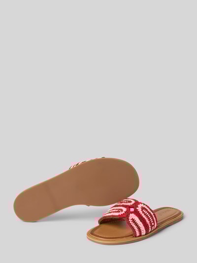 INUOVO Slippers in gevlochten look Rood - 4