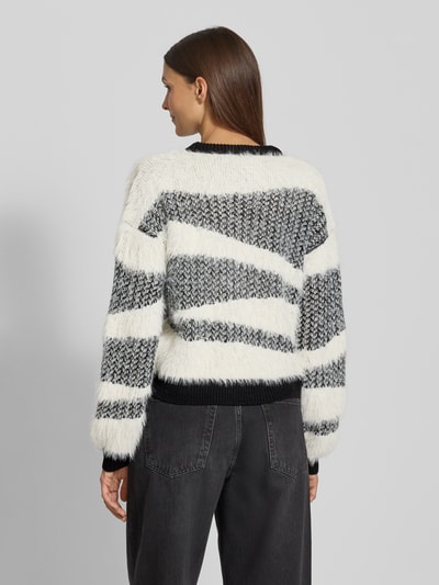Vero Moda Regular Fit Strickpullover mit Strukturmuster Modell 'CALLIE' Ecru 5