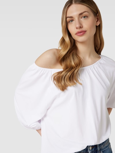 Marc O'Polo T-Shirt mit U-Boot-Ausschnitt Weiss 3