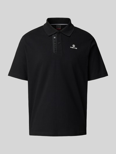 FIRE + ICE Poloshirt mit Label-Print Modell 'MICK' Black 2