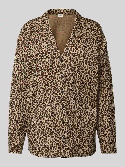 s.Oliver RED LABEL Regular Fit Pyjama-Oberteil aus Baumwoll-Viskose-Mix Modell 'LEO LOVE' Black 1