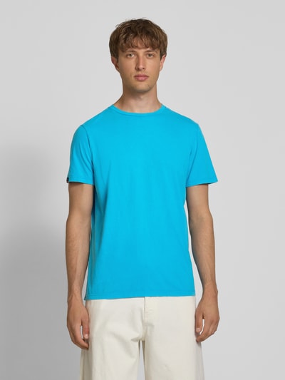 Superdry T-Shirt mit Label-Detail Neon Blau 4