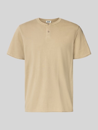 DRYKORN T-shirt z krótką listwą guzikową model 'ENIL' Beżowy 1