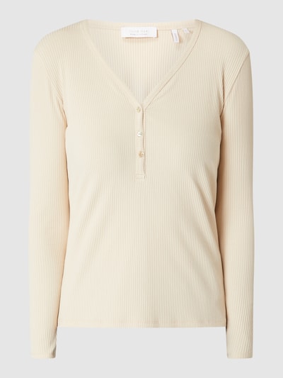 Mango Serafino-Shirt mit langen Ärmeln  Beige 2