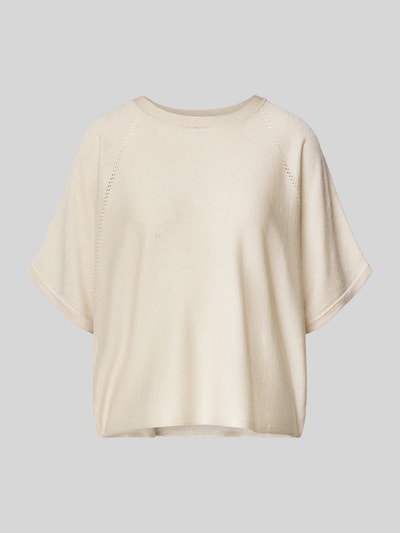 comma Strickshirt mit Rundhalsausschnitt Gold 2