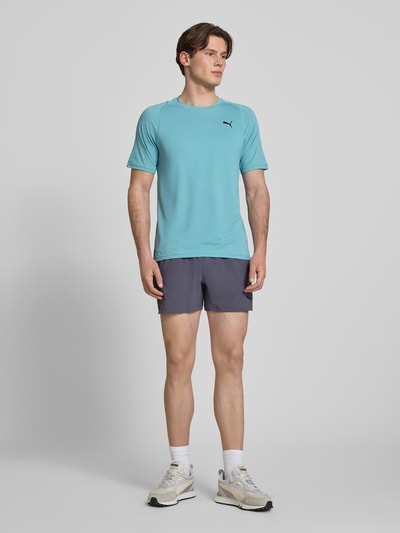 PUMA Performance T-Shirt mit Label-Print Aqua 1