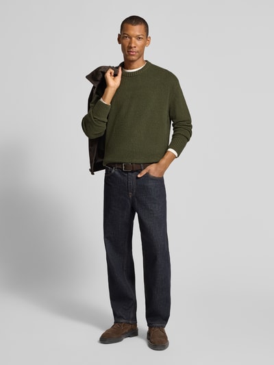 Selected Relaxed Fit Pullover aus Baumwoll-Mix Modell 'ALEX' Gruen 1