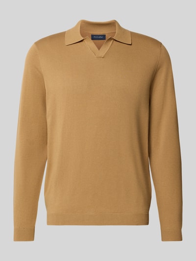 Christian Berg Men Gebreide pullover met polokraag Cognac - 2