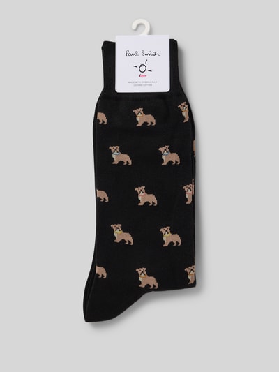 PAUL SMITH Socken mit gerippten Bündchen Modell 'IRWIN BULLDOG' Black 3