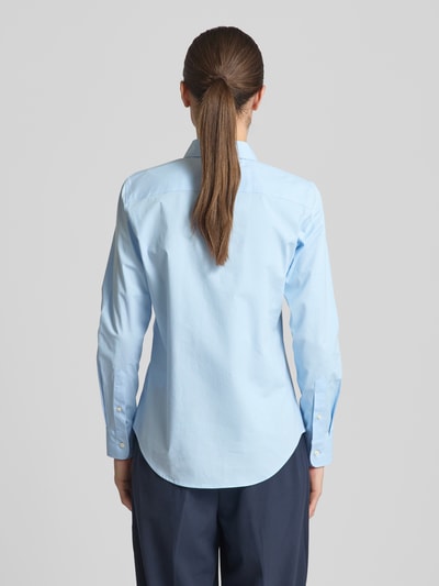 Lauren Ralph Lauren Slim fit overhemdblouse met logostitching, model 'JAMELKO' Lichtblauw - 5