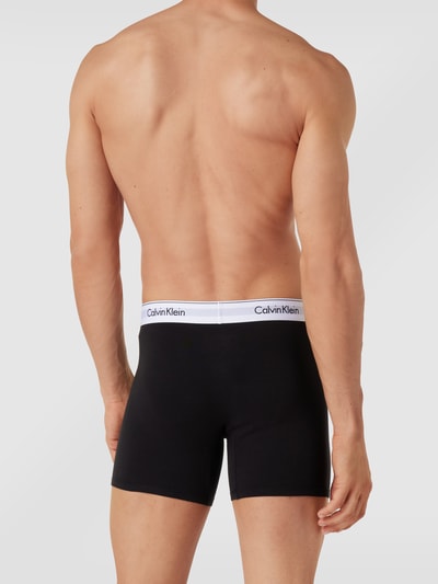 Calvin Klein Underwear Obcisłe bokserki z paskiem z logo w zestawie 3 szt. model ‘BOXER’ Camel 4