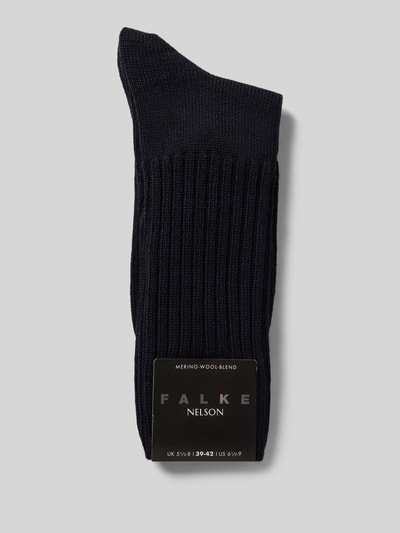 Falke Sokken met ribboord, model 'Nelson' Marineblauw - 3