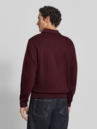 Lacoste Regular Fit Sweatshirt aus reiner Baumwolle Bordeaux 5
