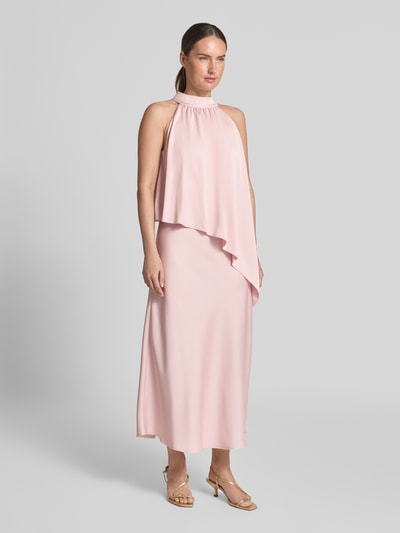 SWING Cocktailkleid mit Stehkragen und Volant Hellrosa 1