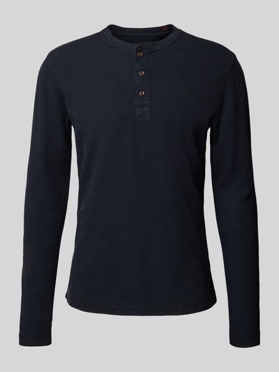 Superdry Shirt met lange mouwen en serafinohals Marineblauw - 2