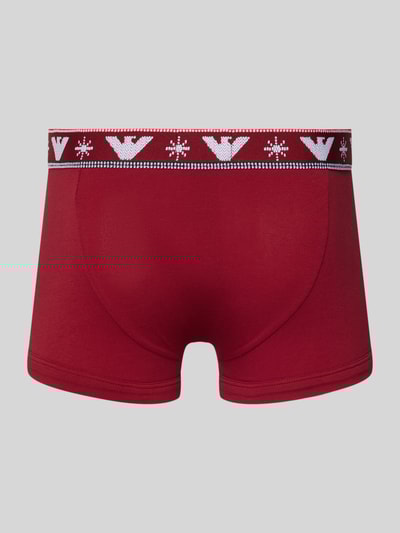 Emporio Armani Trunks mit elastischem Logo-Bund im 2er-Pack Rot 3