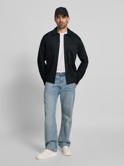 SELECTED HOMME Regular Fit Hemdjacke aus reiner Baumwolle Modell 'TATE' Black 1