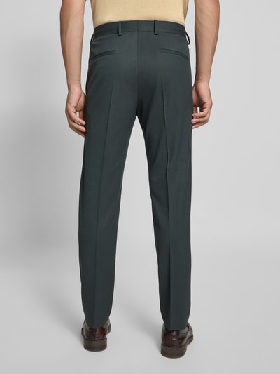 Strellson Slim fit pantalon met wol, model 'MAURY' Donkergroen - 5