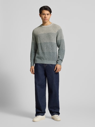 Only & Sons Relaxed fit gebreide pullover van puur katoen, model 'BIRK' Lichtblauw - 1