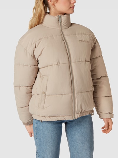 REVIEW Jacke mit Label-Stitching Stein 4