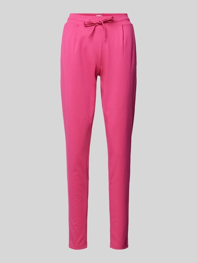 ICHI Skinny Fit Stoffhose mit elastischem Bund Modell 'KATE' Pink 1