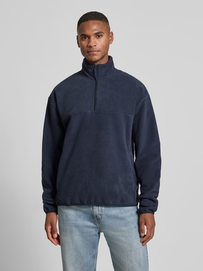 MCNEAL Fleecepullover mit Troyer-Kragen Dunkelblau 4