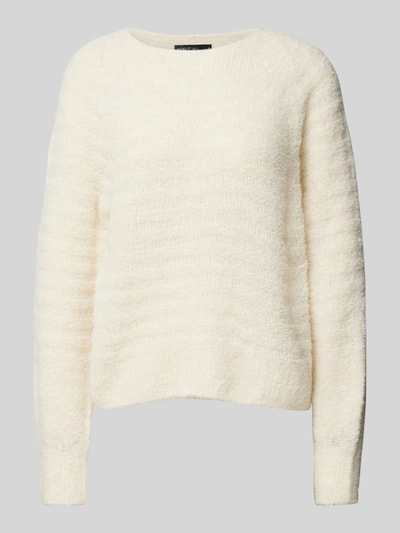 Marc Cain Strickpullover mit Strukturmuster Offwhite 2