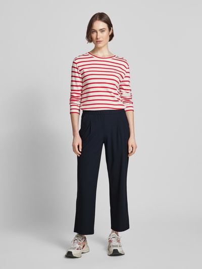 Gerry Weber Edition Loose fit stoffen broek met elastische band, model 'Mirela' Marineblauw - 1