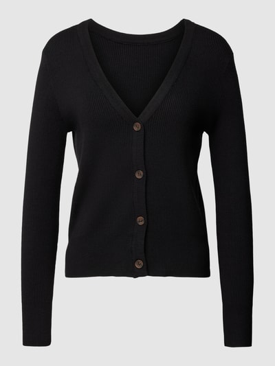 Vila Strickjacke mit V-Ausschnitt Black 2