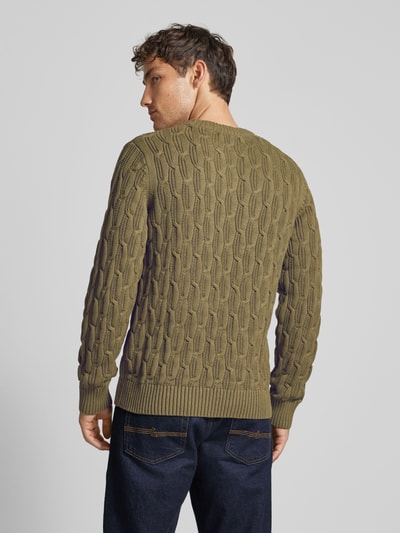 SELECTED HOMME Strickpullover mit gerippten Abschlüssen Modell 'CAI' Oliv 5