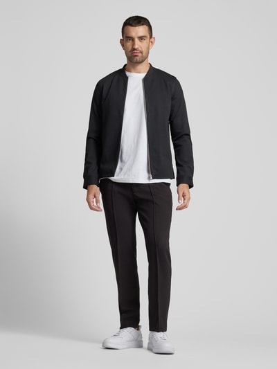 ARMANI EXCHANGE Slim Fit Anzughose mit fixierten Bügelfalten Black 1