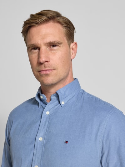 Tommy Hilfiger Koszula sztruksowa o kroju regular fit z czystej bawełny Jasnoniebieski 3