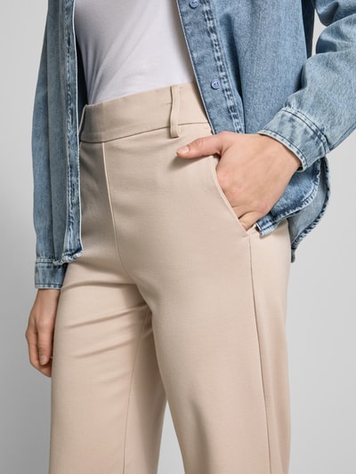 Only Straight leg pantalon met brede tailleband, model 'POPTRASH' Zand - 3