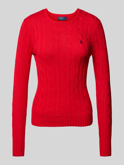 Polo Ralph Lauren Strickpullover mit Logo-Stitching Modell 'JULIANNA' Rot 1