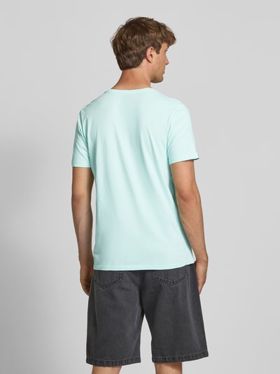 Superdry T-shirt z detalem z logo Błękitny 5