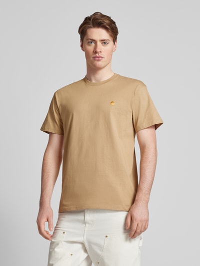 Carhartt Work In Progress T-Shirt mit Label-Stitching Beige 4